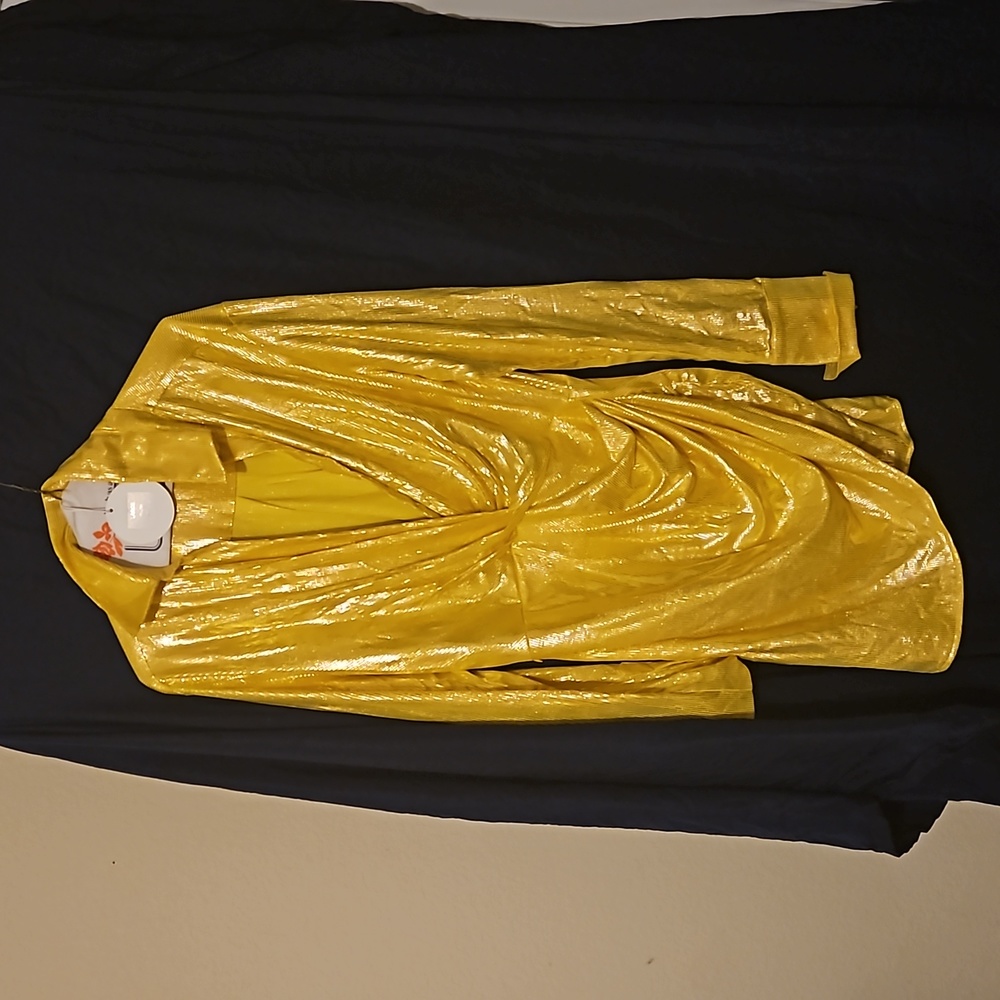 Yellow mini dress shirt